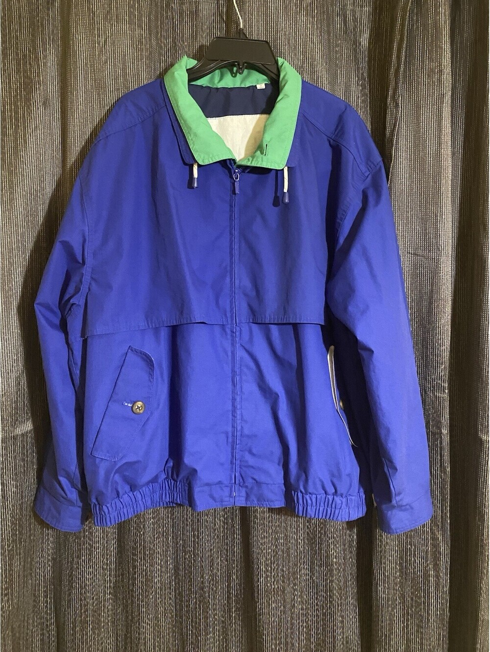 London Fog Men's Size Large Navy Blue Vintage Full-Zip Jacket